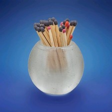 Antique Ribbed Glass Match