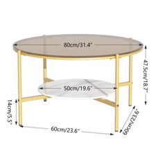 Large Round Glass Coffee Table