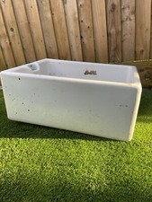 Vintage Large Ceramic Belfast Sink-Planter-Herb Garden-Flower Pot-Plant-Decor