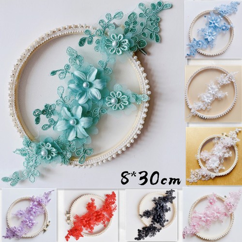 Beaded floral lace - beaded, 3d