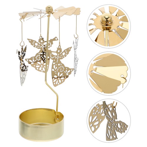 Rotary metal iron candlestick - rotary,