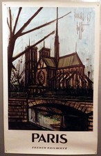 BERNARD BUFFET PARIS ORIGINAL FRENCH RAILWAYS POSTER 1967