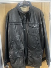 Barbour Men's Black Leather