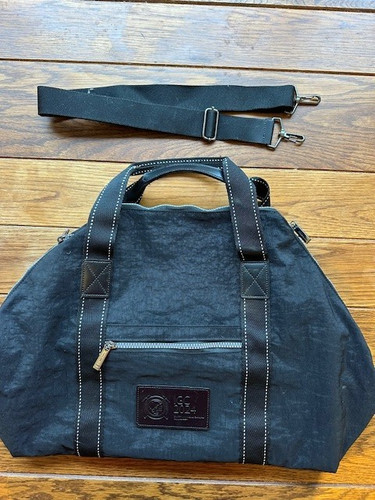 Black nylon hold all with