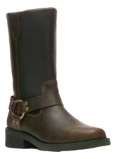 Harley Davidson Korsen 11" Mens Brown Zip Up Riding Biker Ankle Boots