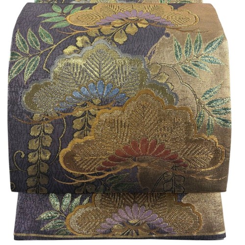 Vintage purple silk fukuro - purple,
