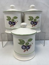 M&S Ashberry Tea Coffee Sugar Canisters – 1990's Vintage Set (M3)