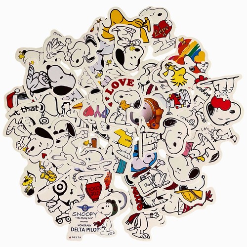 50x snoopy stickers - snoopy,