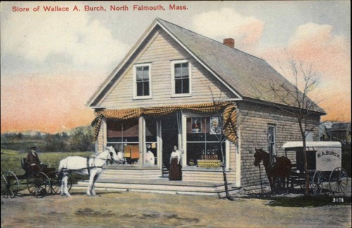 Antique postcard falmouth - antique,