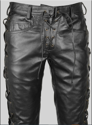 Mens genuine black leather - genuine,