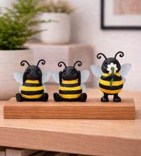 Set of 3 Three Wise Bees Resin