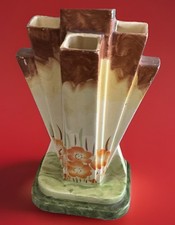 Myott art deco pyramid vase - deco,