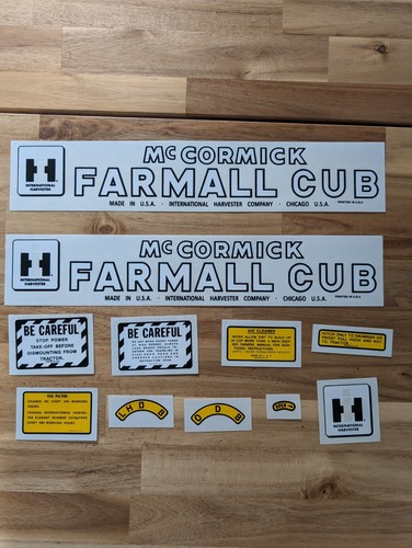 Farmall cub 1949 1954 decal - farmall,