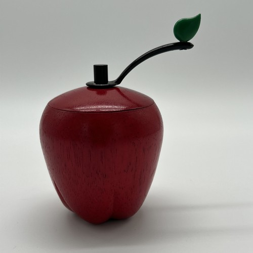 Vtg 1992 red wooden apple - vtg,