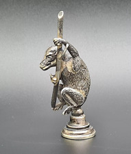 Antique Crisford & Norris Sterling Silver Monkey Wax Seal Birmingham 1905