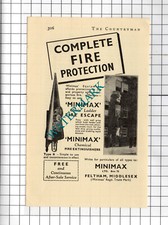 Minimax Ltd Fire Equipment -  1938 Small Advert