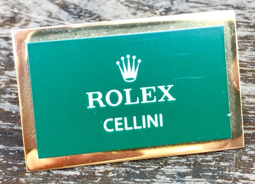 Rolex cellini display plaque - rolex,