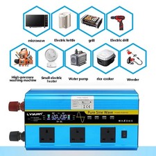2500W 5000W Pure Sine Wave Power Inverter DC 12V to AC 240V 50/60Hz Remote Trip
