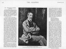 1891 - Antique Print PORTRAIT Frederick Locker-Lampson Writer Literature  (213)