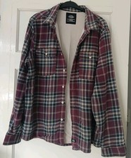 DICKIES Thick Lined Warm Plaid Workwear Shirt Sz LARGE