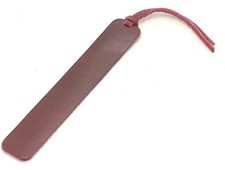 Leather Bookmark Burgundy Vegetable Tanned Leather Uk Made 