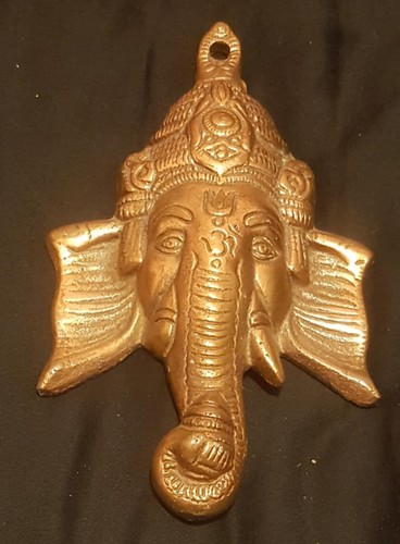 Copper coloured ganesha wall - coloured,