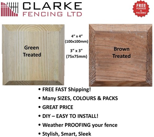 Wooden fence post cap - cap, finials