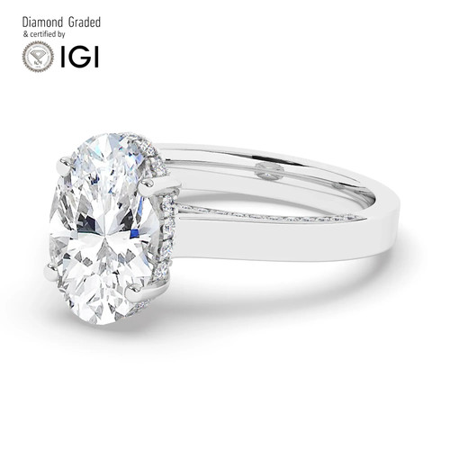 Oval diamond engagement - diamond,