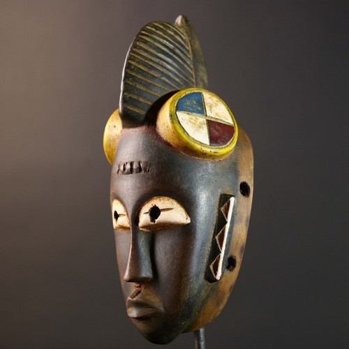 African guro sun mask wooden - african,