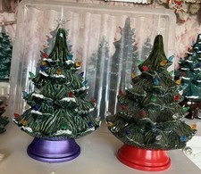 Mini ceramic christmas tree - christmas,