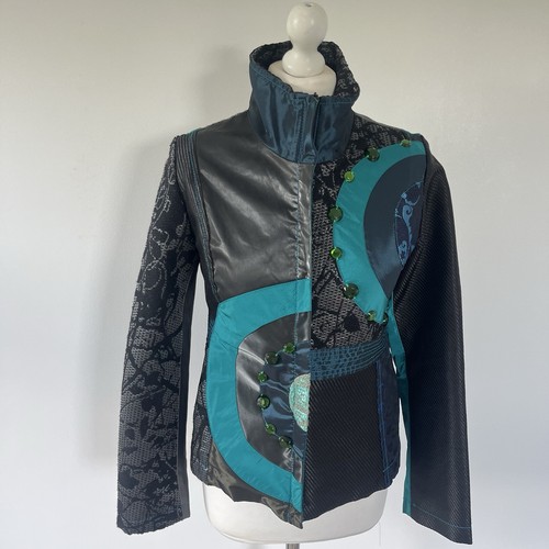 Desigual jacket teal - desigual,