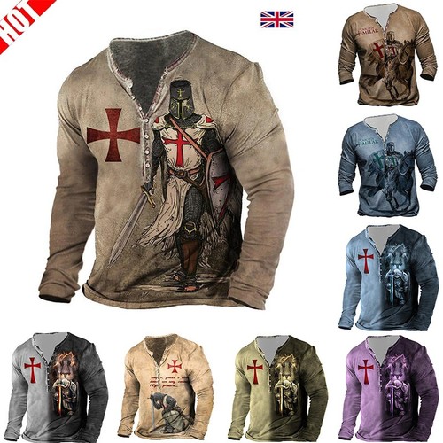 Mens tee tops medieval - 🔥mens,