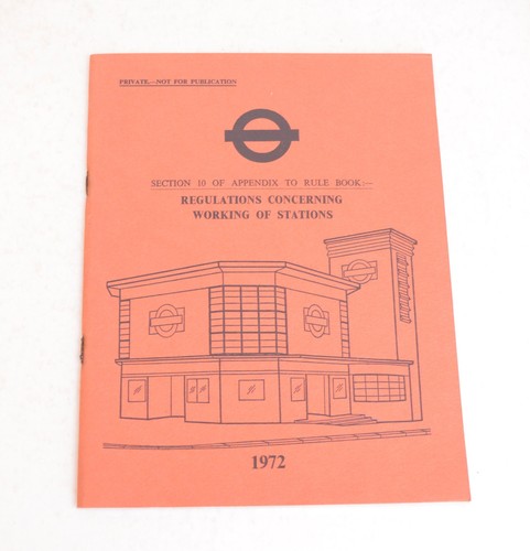 London underground rule book - london,