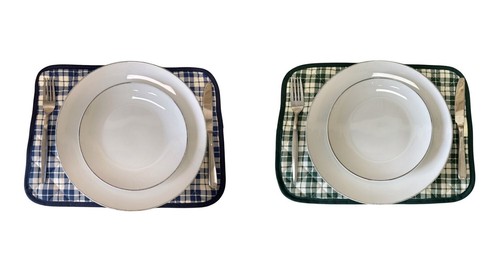 Tartan placemat kitchen - tartan, table