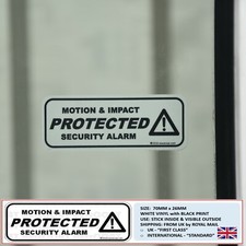 2 x PROTECTED: WINDOW STICKERS