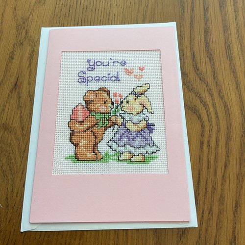 Handmade cross stitch card - handmade,