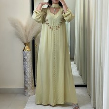Dubai Rhinestone Abaya Kaftan