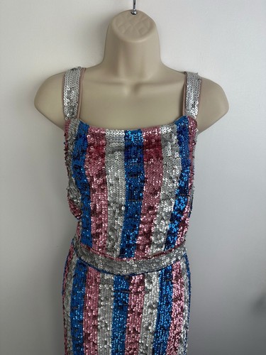 Very multi stripe sequin - v,