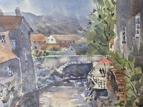Ambleside cumbria watercolour - cumbria,