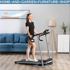 Electric Treadmill Running Machine with Handle Walking Pad Folding Home Exercise