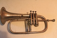 J BUYS Belgian Bb  Flugelhorn in Silver Plate with Mouthpiece