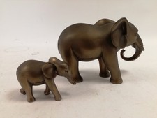 Shudehill Giftware Bronze Elephant Figurine Set of 2 - 2003 Signature