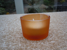 Orange Glass Tealight Candle