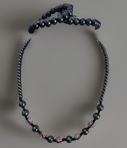 Hematite beaded jewelry set - beaded,