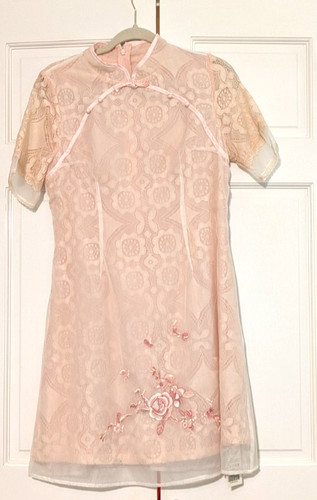 Floral pink lace - floral, chiffon