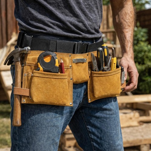 Leather tool belt - belt, 10