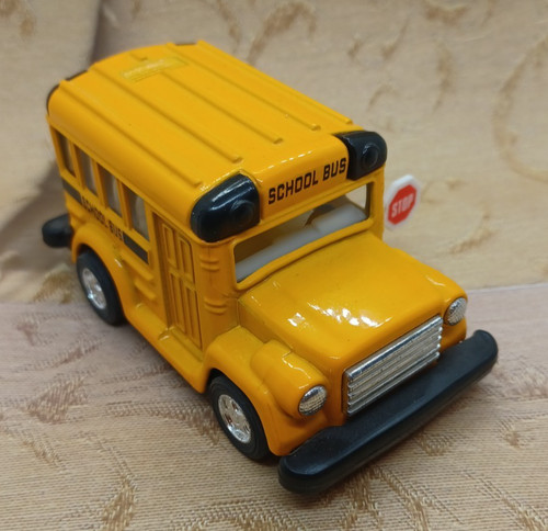 School bus pull back toy - pull,