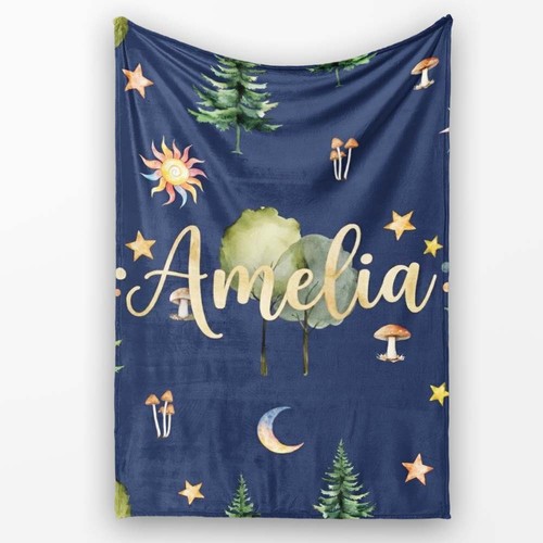 Soft fleece blanket watercolor - blanket,
