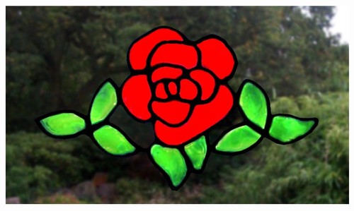Across rose stained glass - rose,