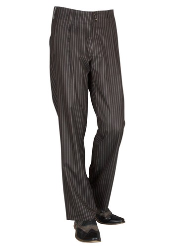 Chocolate brown striped - brown, retro